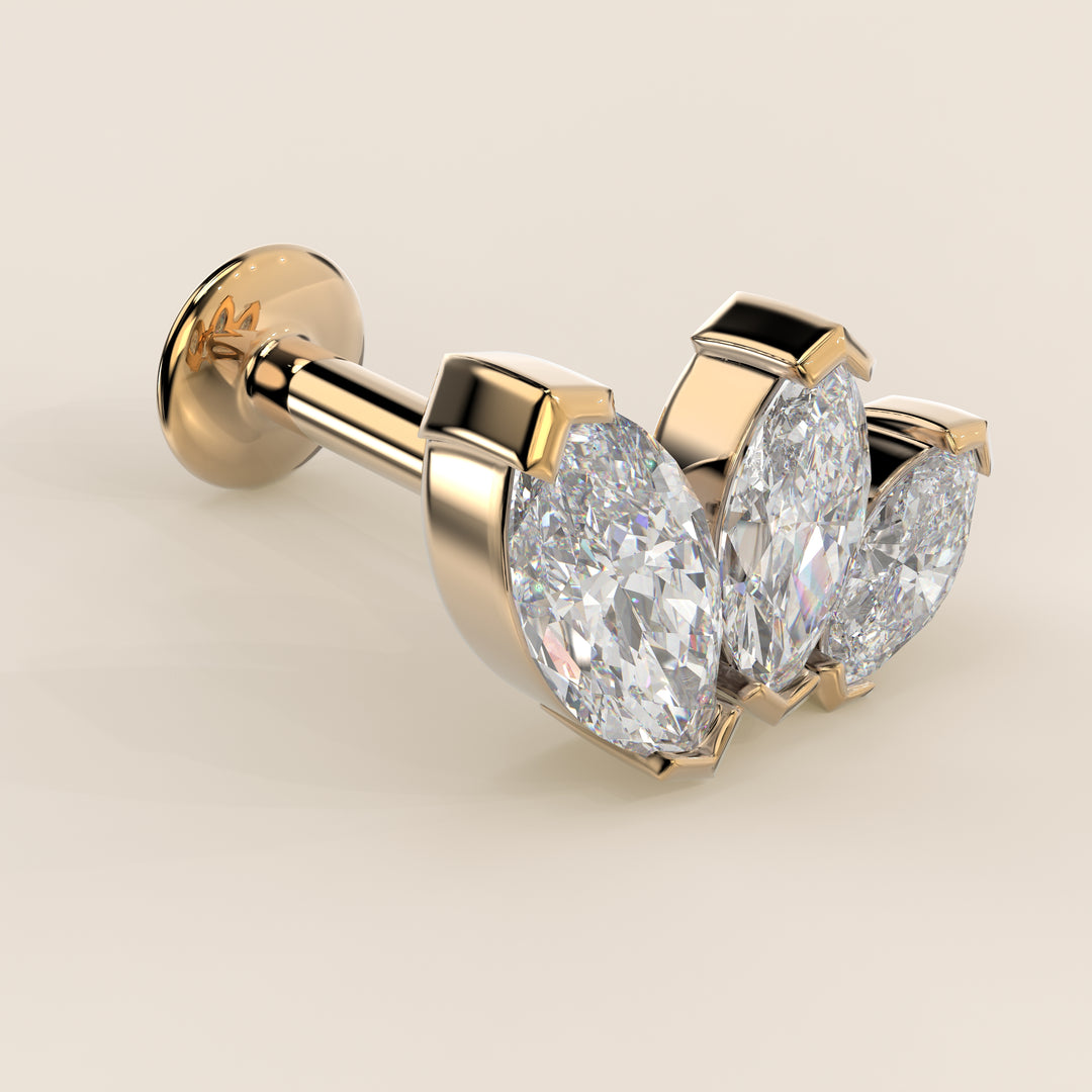 Éclat Graduated Trio Lab Grown Diamond Piercing