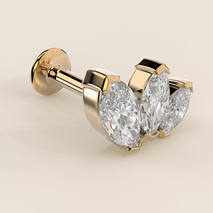 Éclat Graduated Trio Lab Grown Diamond Piercing