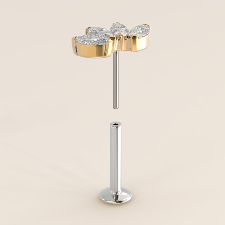 Éclat Quartet Marquise Lab Grown Diamond Piercing