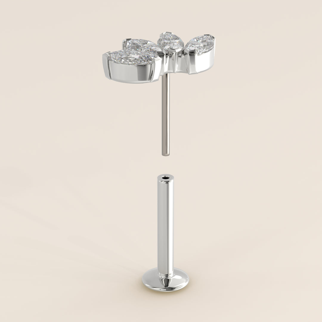 Éclat Quartet Marquise Lab Grown Diamond Piercing