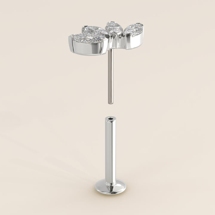Éclat Quartet Marquise Lab Grown Diamond Piercing