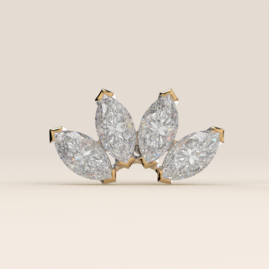 Éclat Quartet Marquise Lab Grown Diamond Piercing