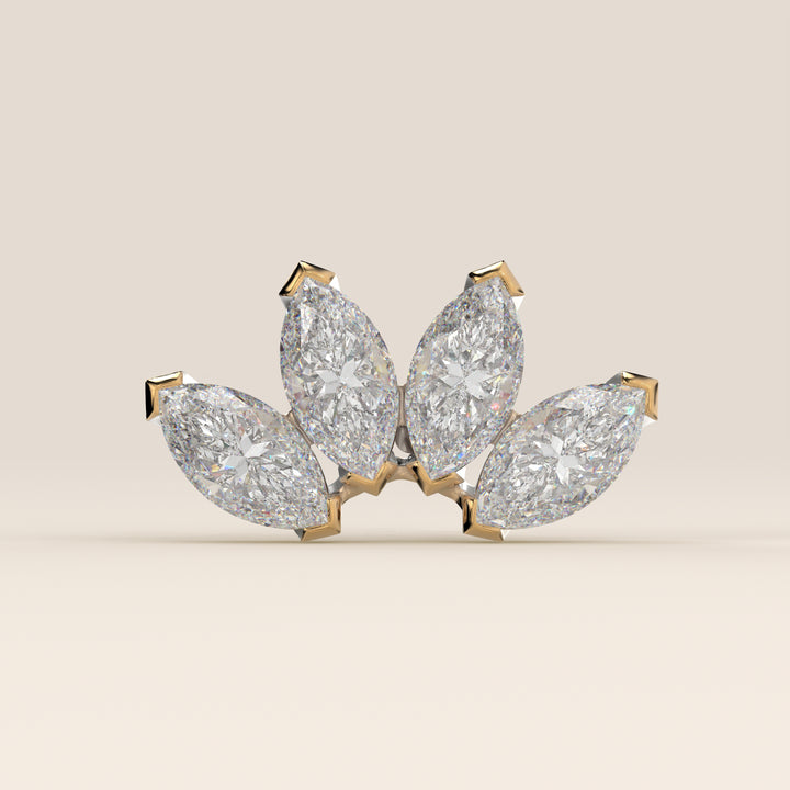 Éclat Quartet Marquise Lab Grown Diamond Piercing