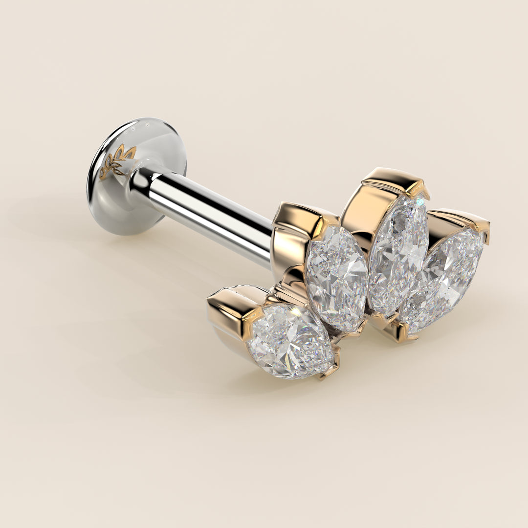 Éclat Quartet Marquise Lab Grown Diamond Piercing