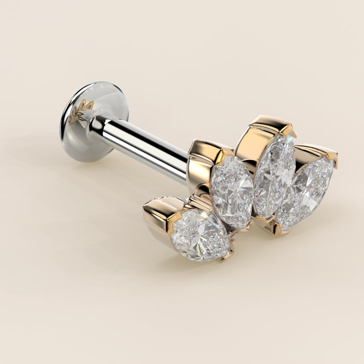 Éclat Quartet Marquise Lab Grown Diamond Piercing