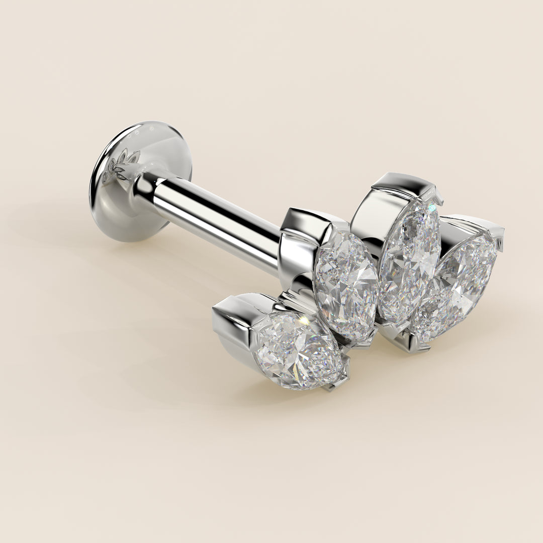 Éclat Quartet Marquise Lab Grown Diamond Piercing