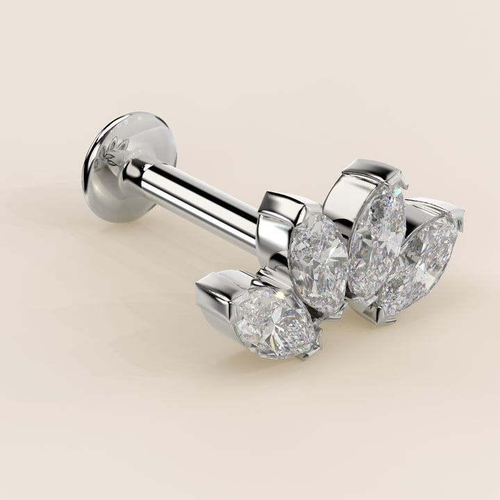 Éclat Quartet Marquise Lab Grown Diamond Piercing