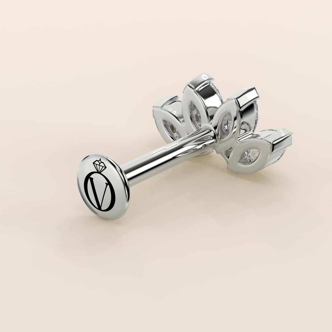 Éclat Quartet Marquise Lab Grown Diamond Piercing