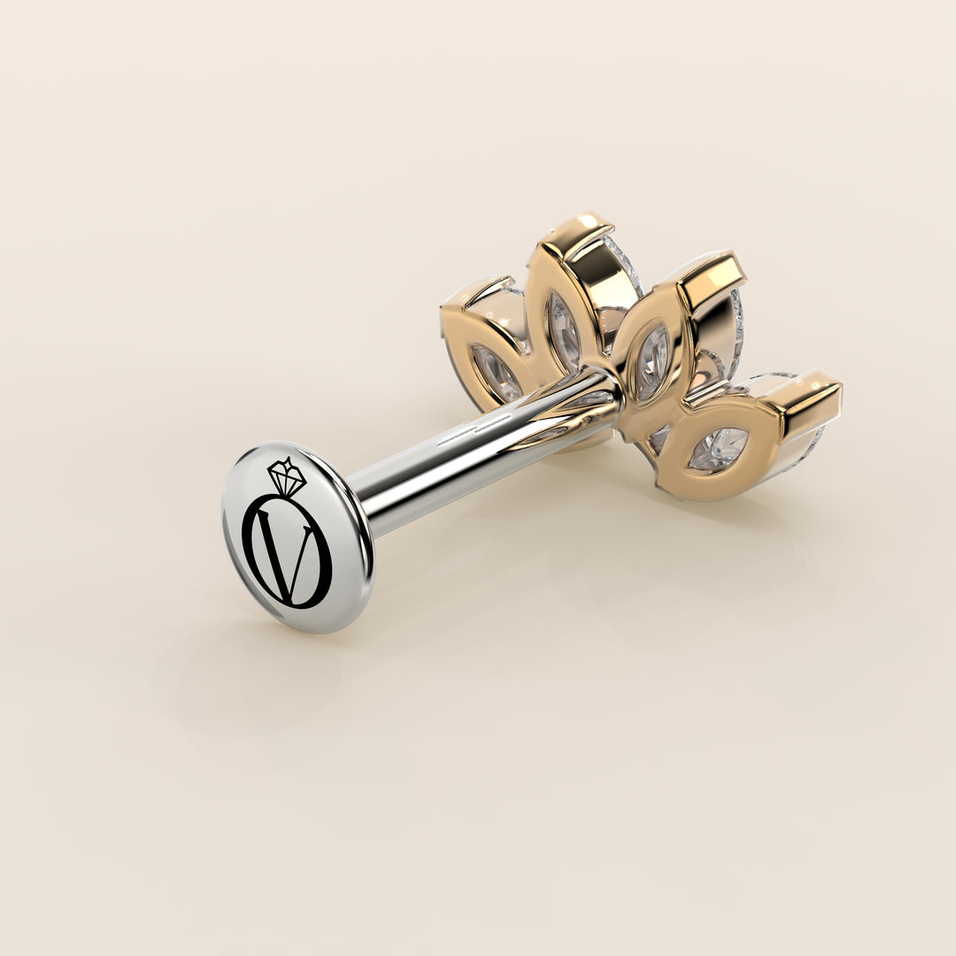 Éclat Quartet Marquise Lab Grown Diamond Piercing