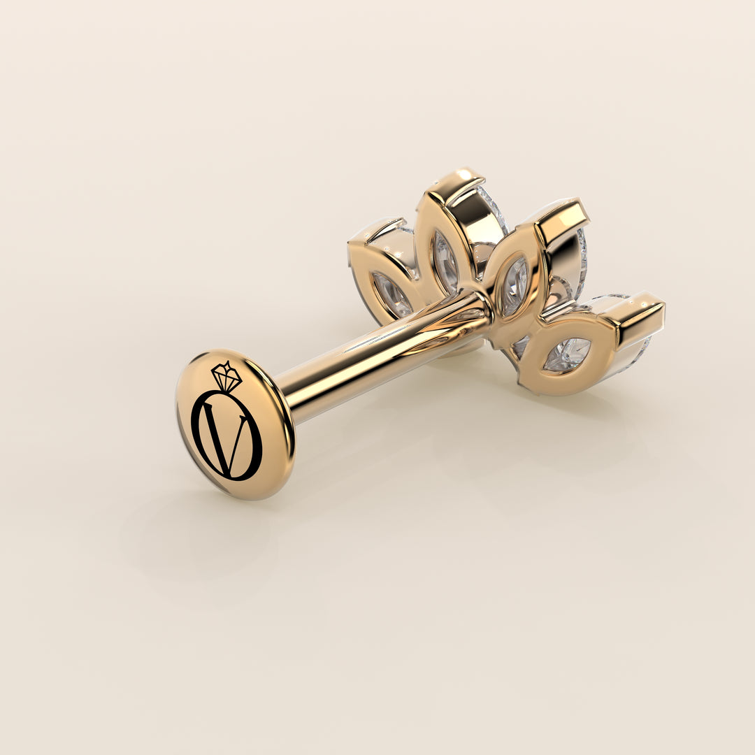 Éclat Quartet Marquise Lab Grown Diamond Piercing
