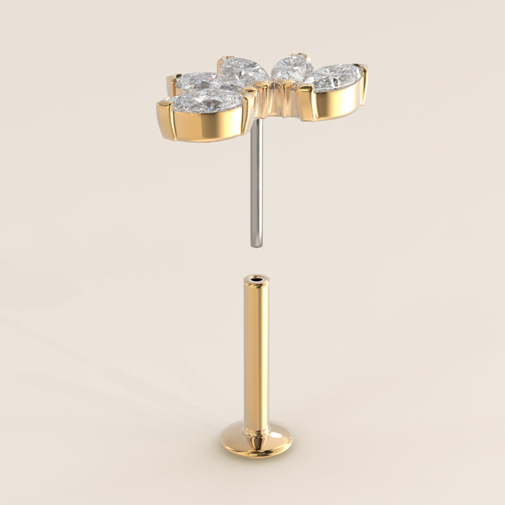 Éclat Quintet Marquise Lab Grown Diamond Piercing