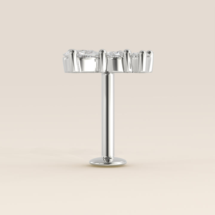 Radiance Graduated Trio Lab Grown Diamond Piercing