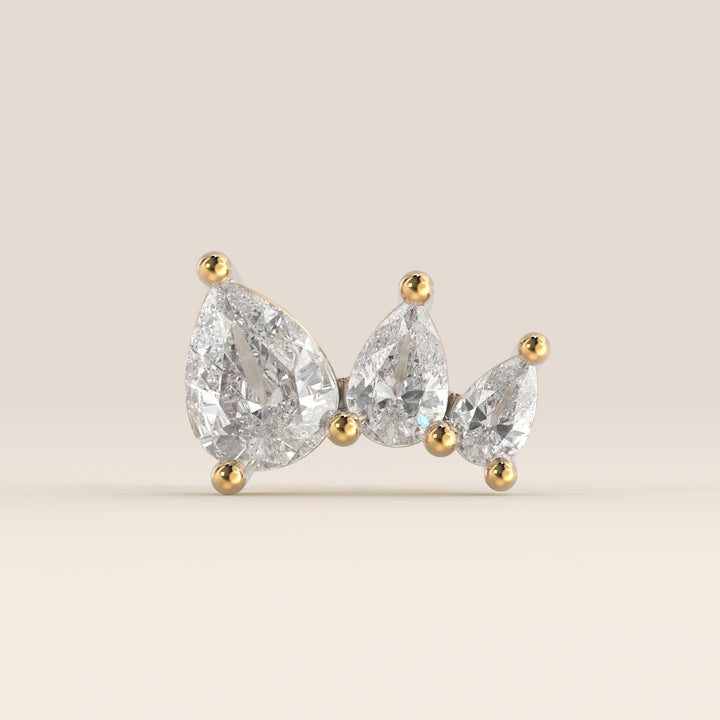 Radiance Graduated Trio Lab Grown Diamond Piercing