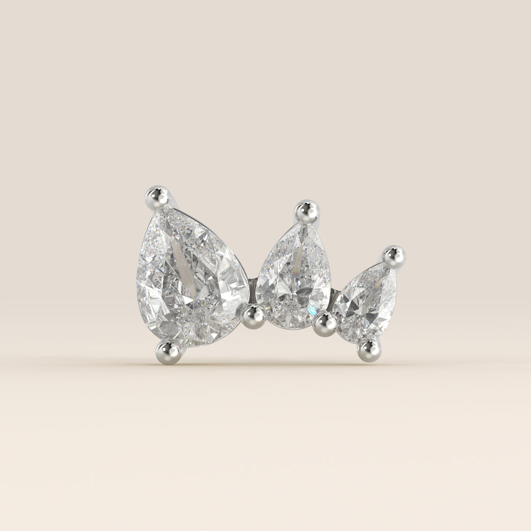 Radiance Graduated Trio Lab Grown Diamond Piercing