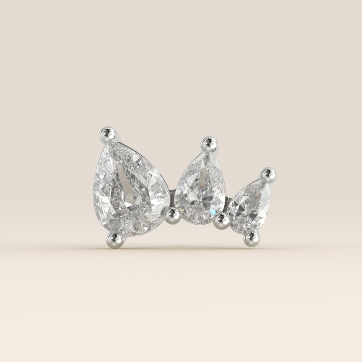 Radiance Graduated Trio Lab Grown Diamond Piercing