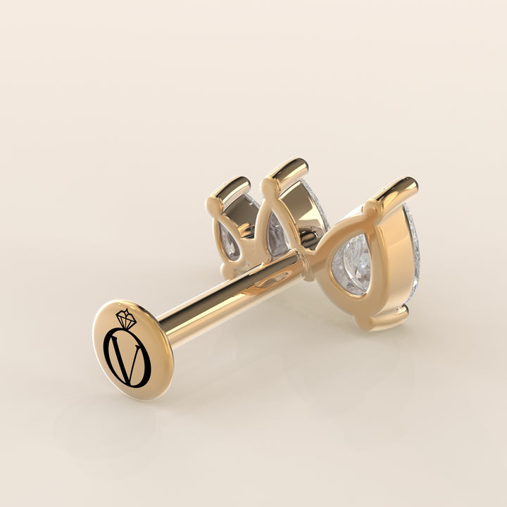 Radiance Graduated Trio Lab Grown Diamond Piercing