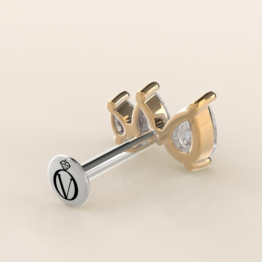 Radiance Graduated Trio Lab Grown Diamond Piercing
