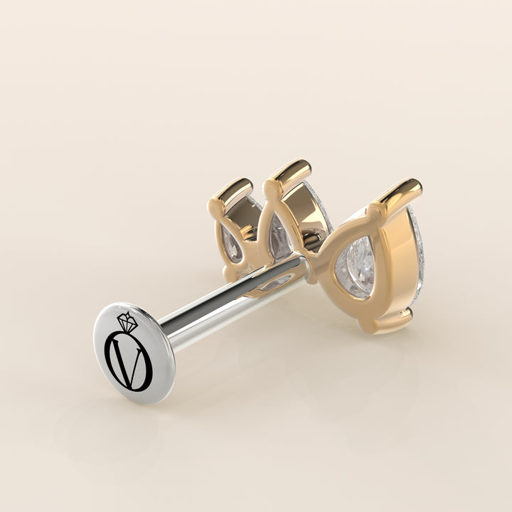 Radiance Graduated Trio Lab Grown Diamond Piercing