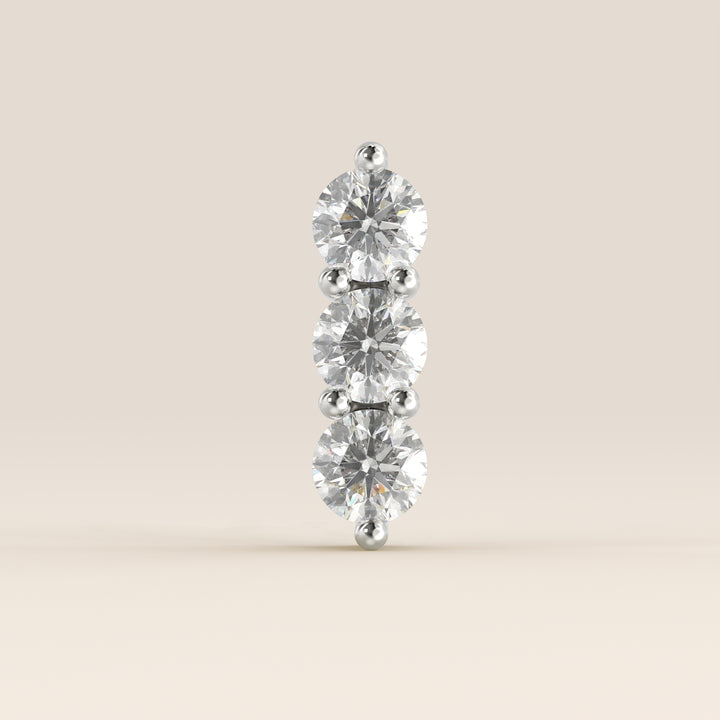 Luminous Triple Lab Grown Diamond Piercing
