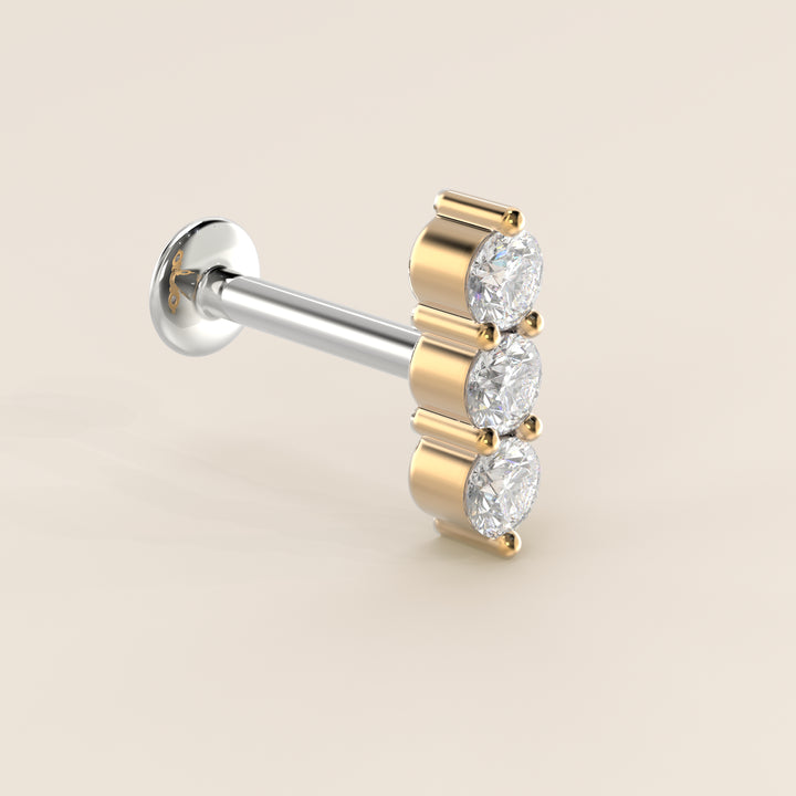 Luminous Triple Lab Grown Diamond Piercing