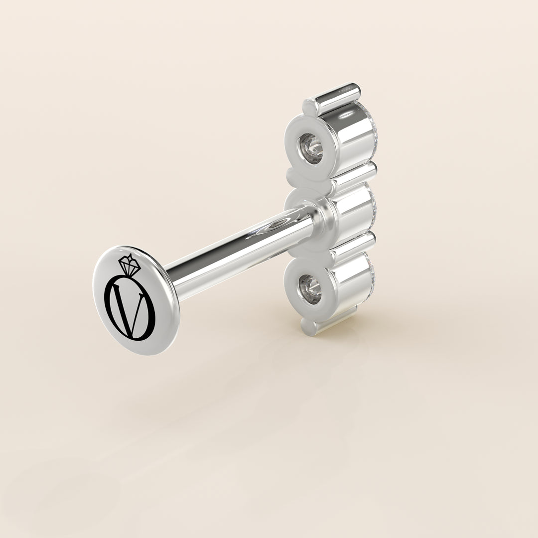 Luminous Triple Lab Grown Diamond Piercing