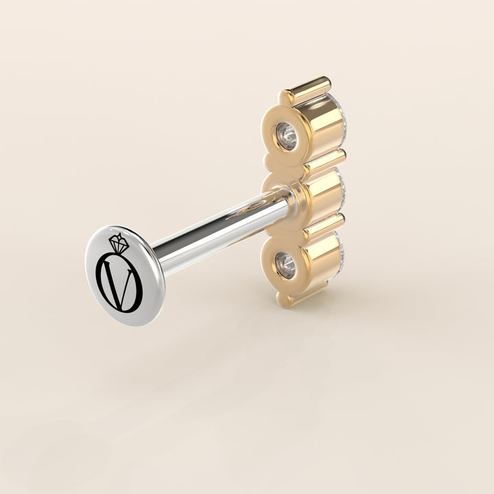 Luminous Triple Lab Grown Diamond Piercing