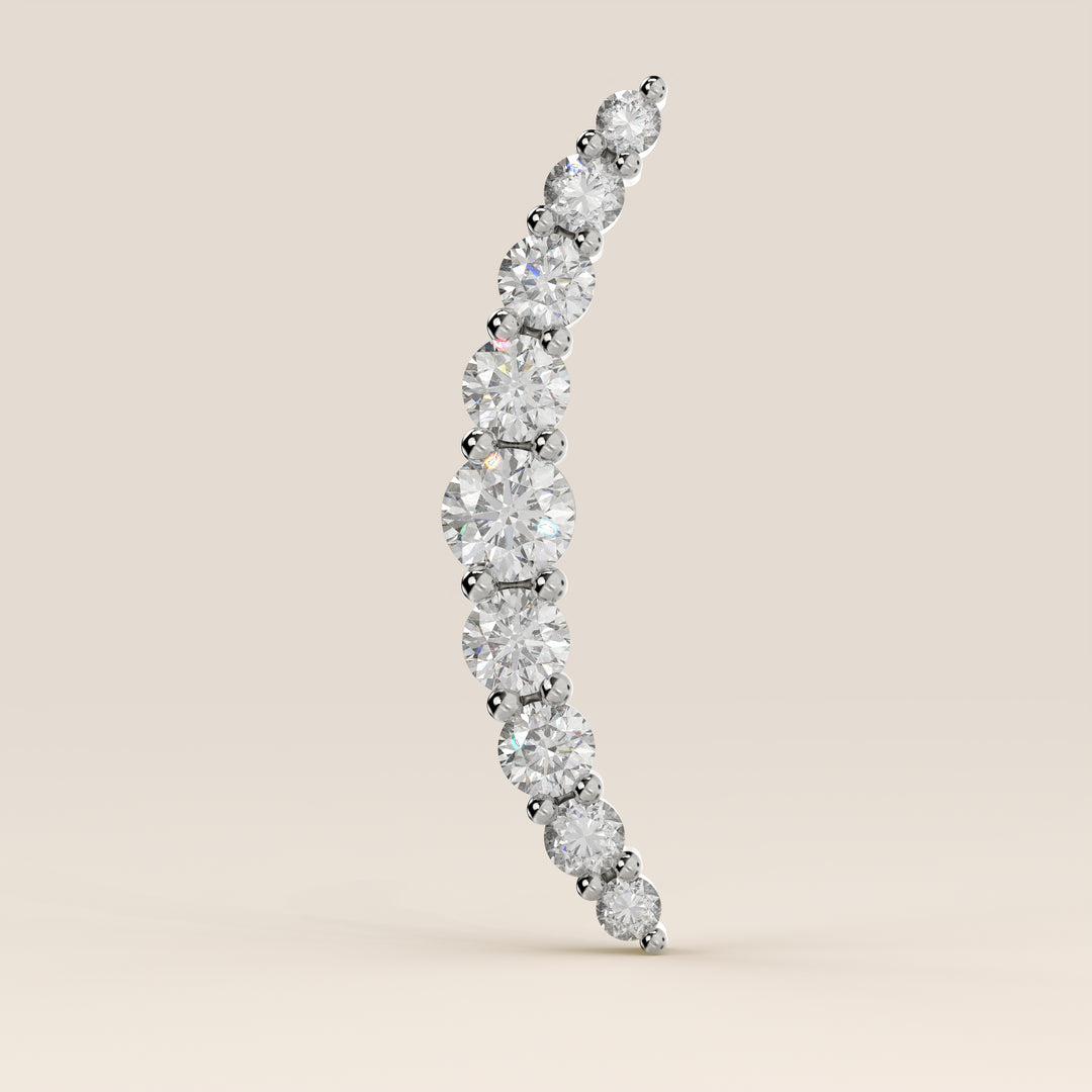 Celestial Curve Big Lab Grown Diamond Piercing