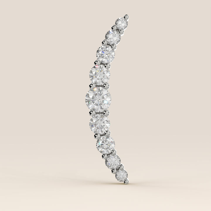 Celestial Curve Big Lab Grown Diamond Piercing