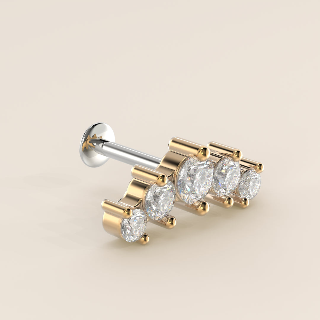 Celestial Row Small Lab Grown Diamond Piercing