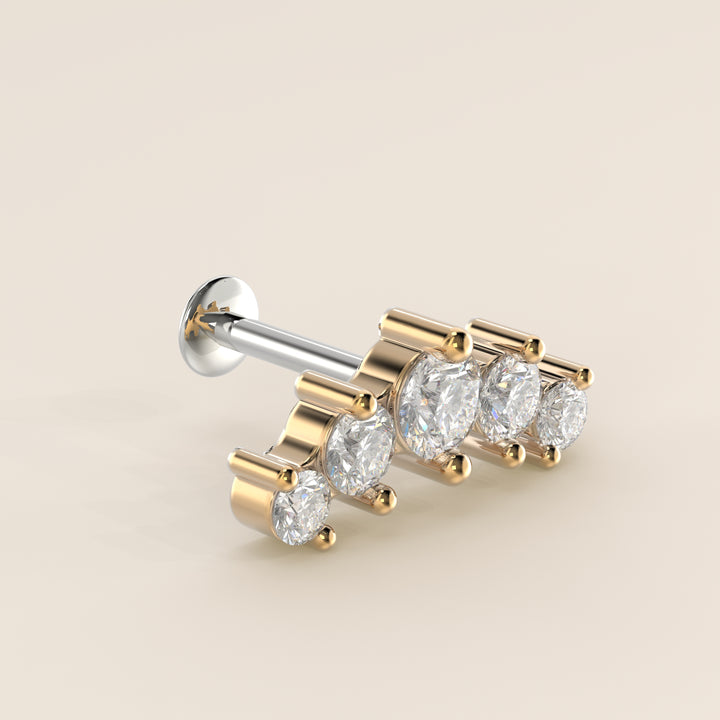 Celestial Row Small Lab Grown Diamond Piercing