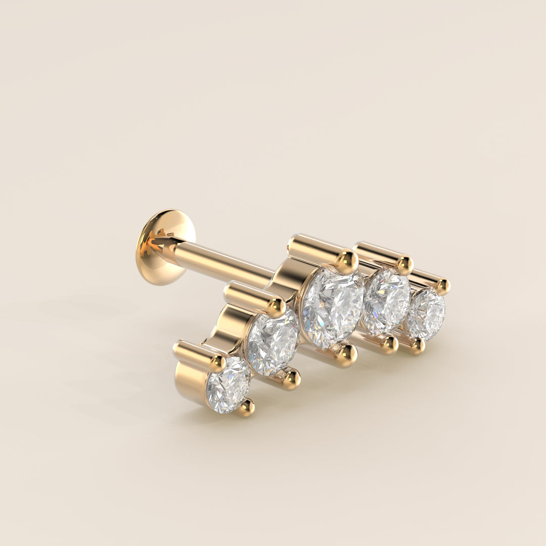 Celestial Row Small Lab Grown Diamond Piercing