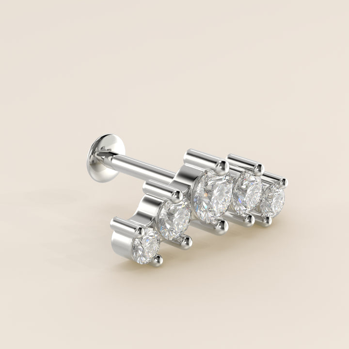 Celestial Row Small Lab Grown Diamond Piercing