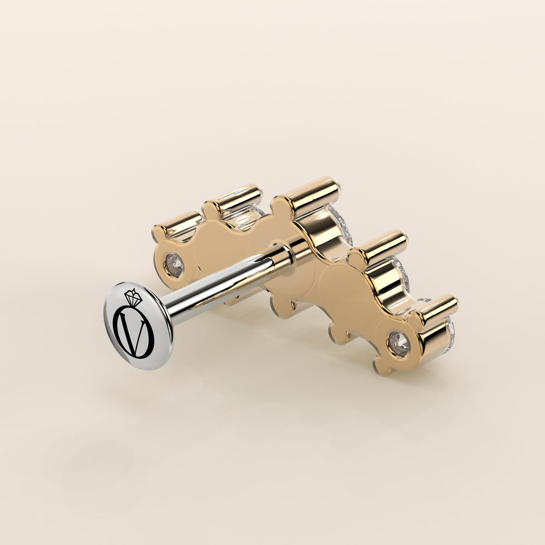 Celestial Row Small Lab Grown Diamond Piercing