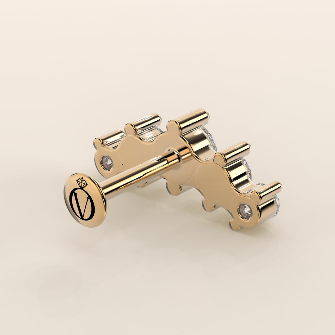 Celestial Row Small Lab Grown Diamond Piercing