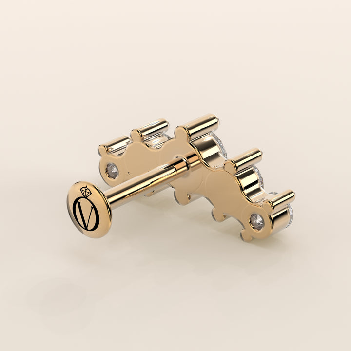 Celestial Row Small Lab Grown Diamond Piercing