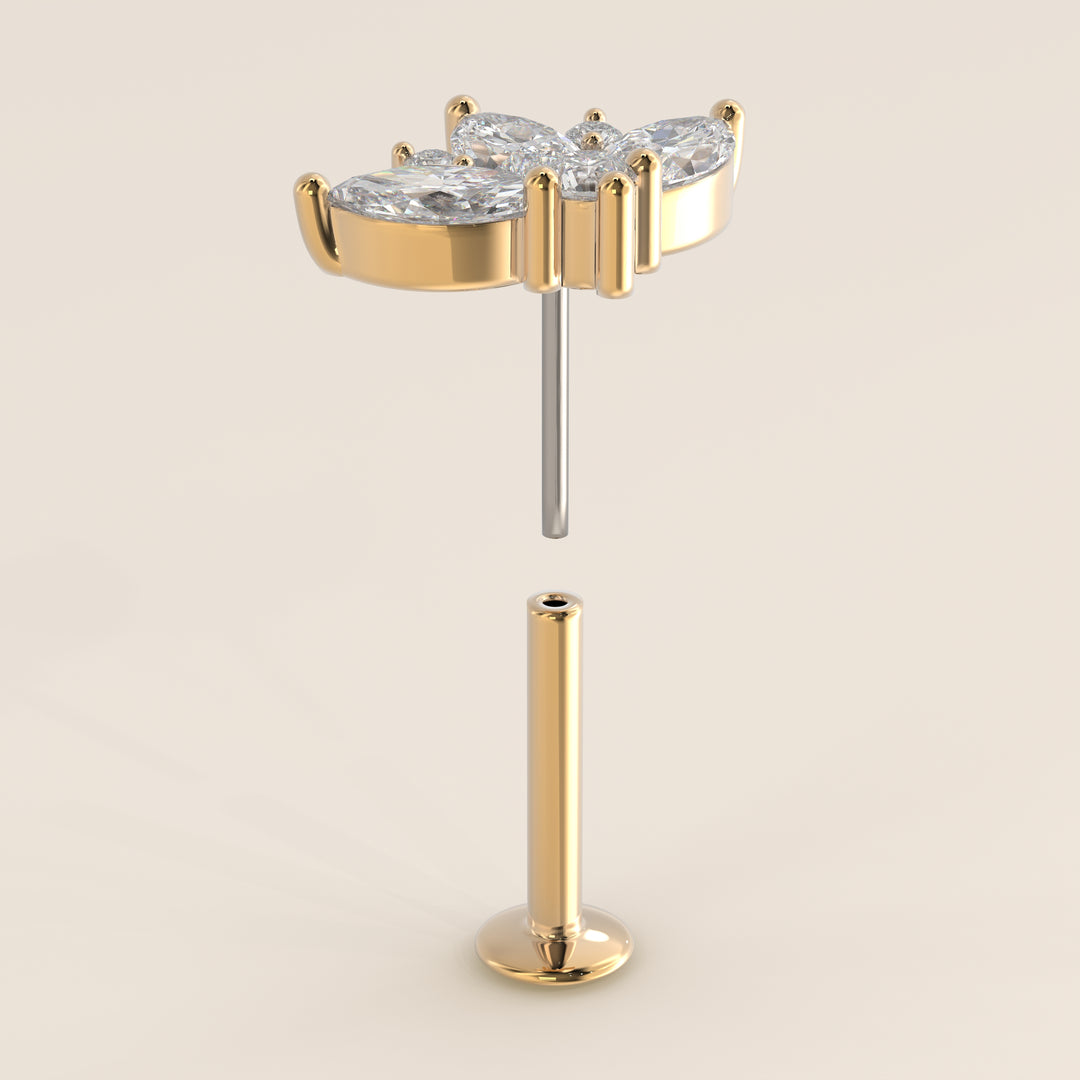 Tiara Cluster Lab Grown Diamond Piercing