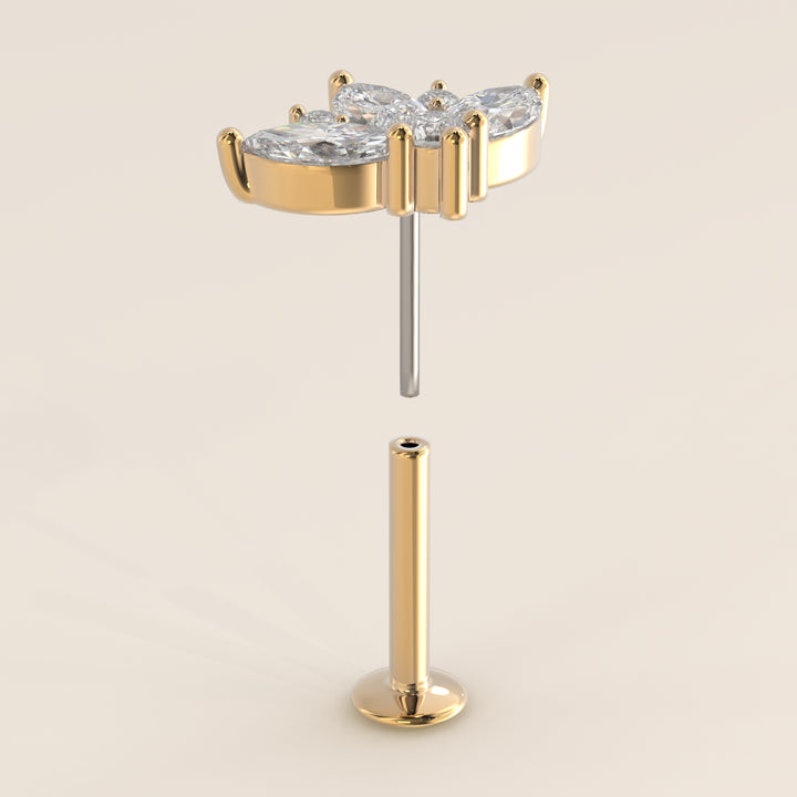 Tiara Cluster Lab Grown Diamond Piercing