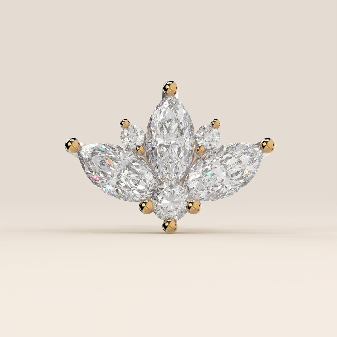 Tiara Cluster Lab Grown Diamond Piercing