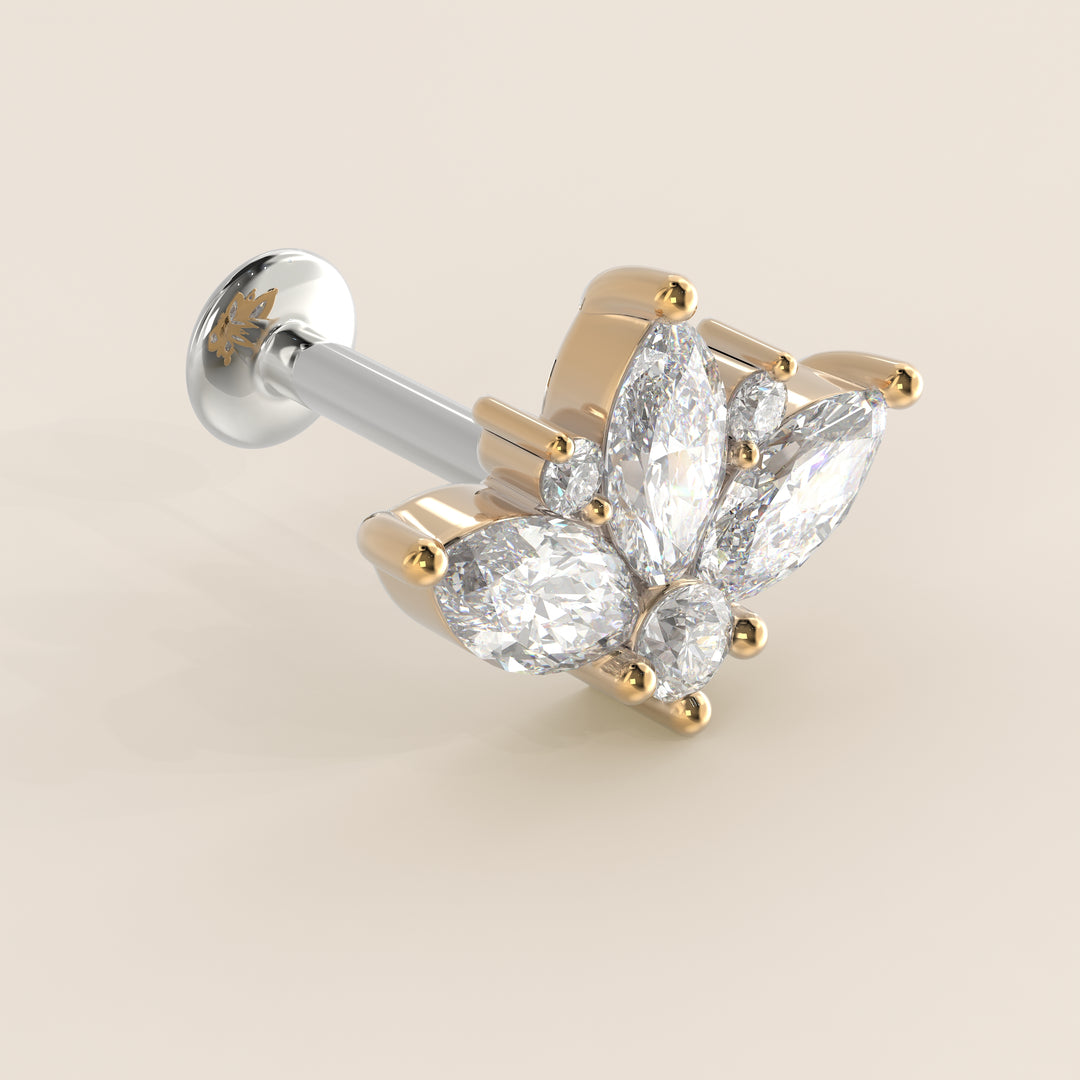 Tiara Cluster Lab Grown Diamond Piercing