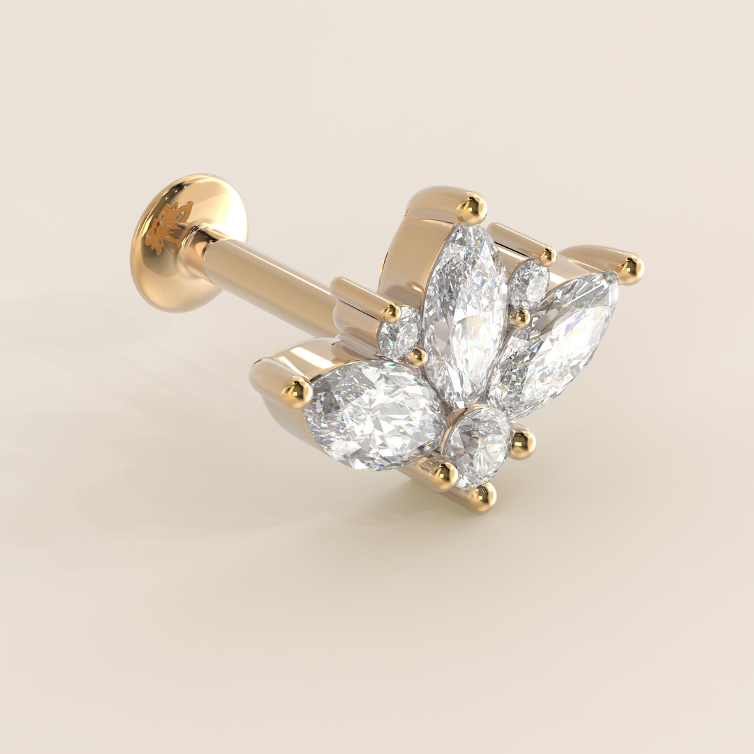 Tiara Cluster Lab Grown Diamond Piercing