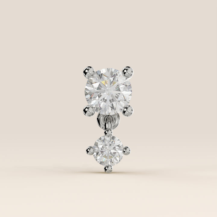 Cascade Round Pendant Medium Lab Grown Diamond Piercing