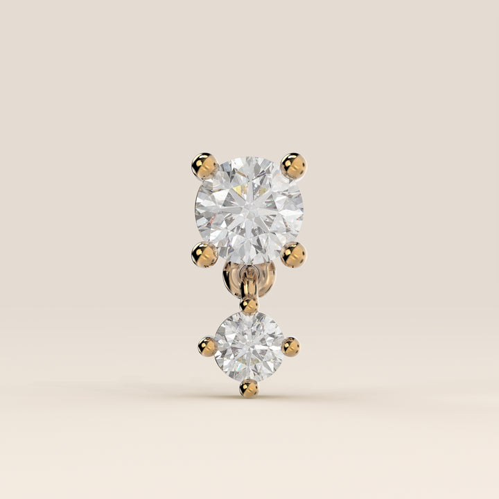 Cascade Round Pendant Medium Lab Grown Diamond Piercing