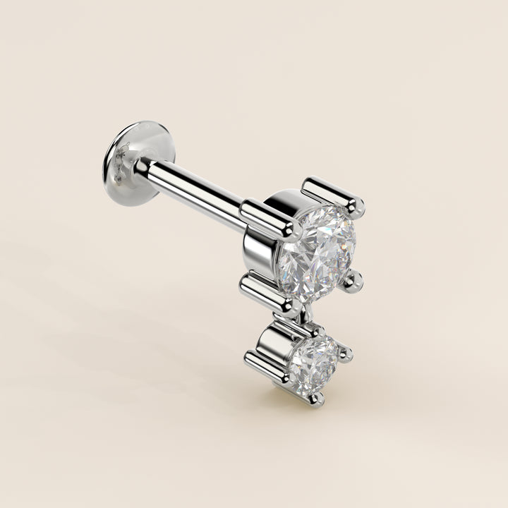 Cascade Round Pendant Medium Lab Grown Diamond Piercing