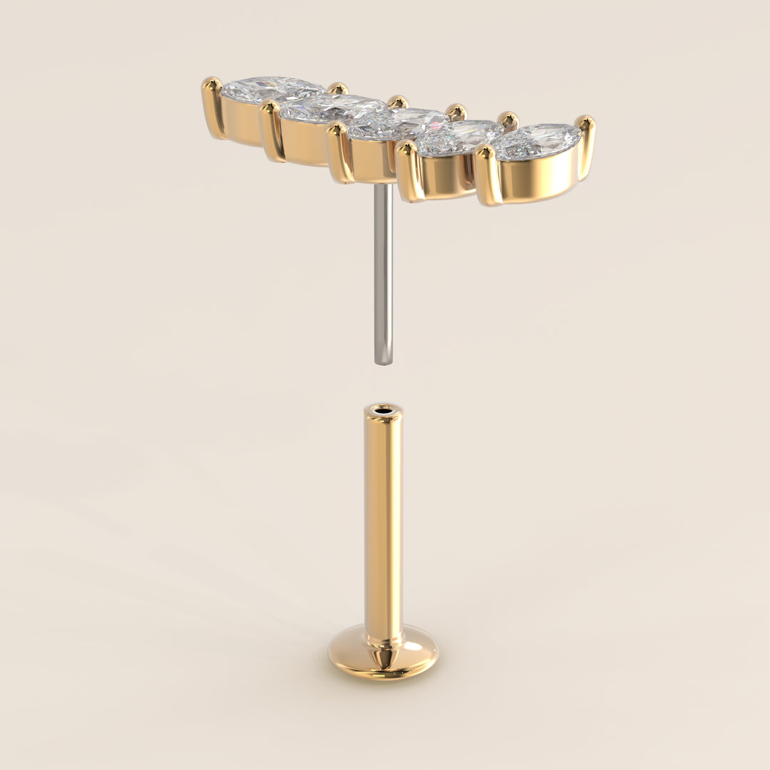 Celestial Marquise Climber Lab Grown Diamond Piercing