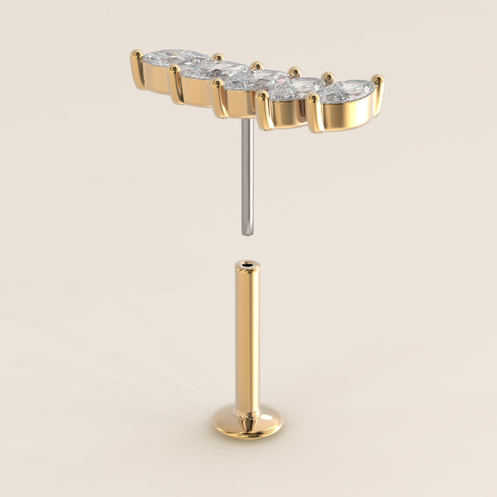 Celestial Marquise Climber Lab Grown Diamond Piercing