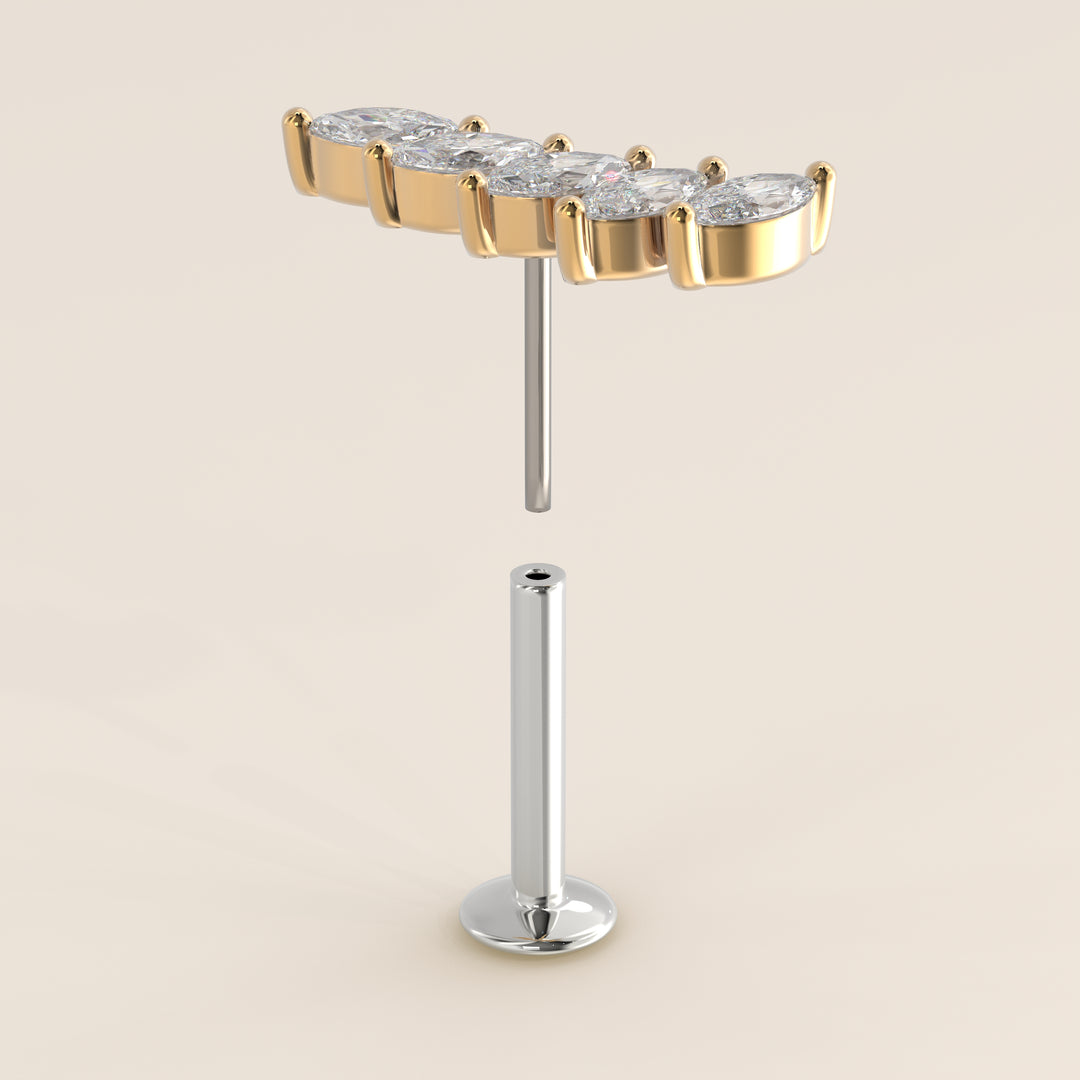 Celestial Marquise Climber Lab Grown Diamond Piercing
