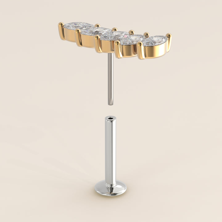 Celestial Marquise Climber Lab Grown Diamond Piercing