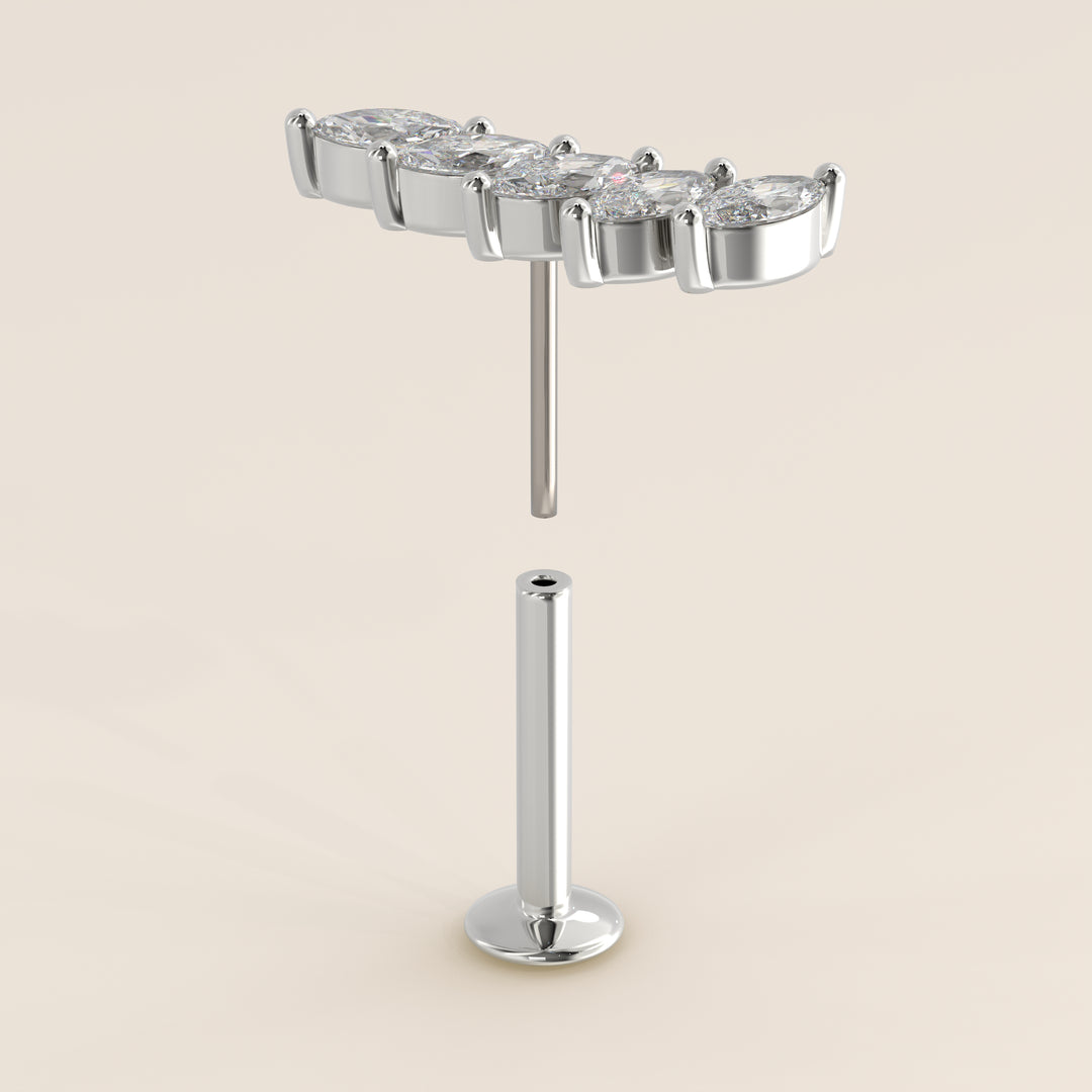 Celestial Marquise Climber Lab Grown Diamond Piercing