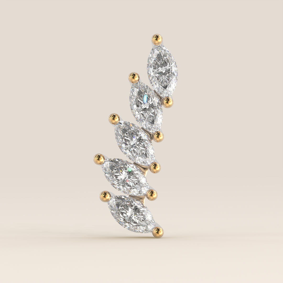 Celestial Marquise Climber Lab Grown Diamond Piercing