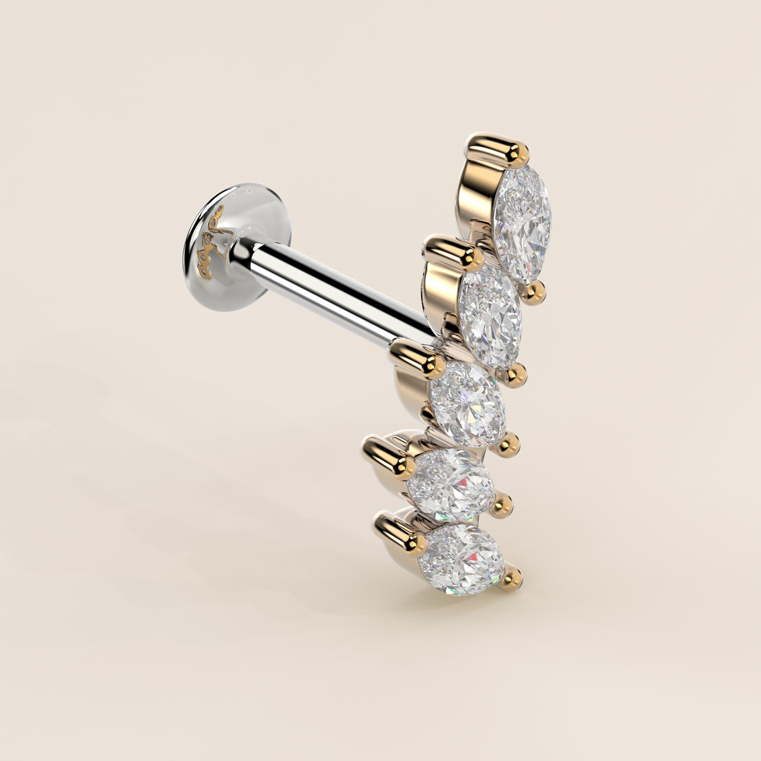 Celestial Marquise Climber Lab Grown Diamond Piercing